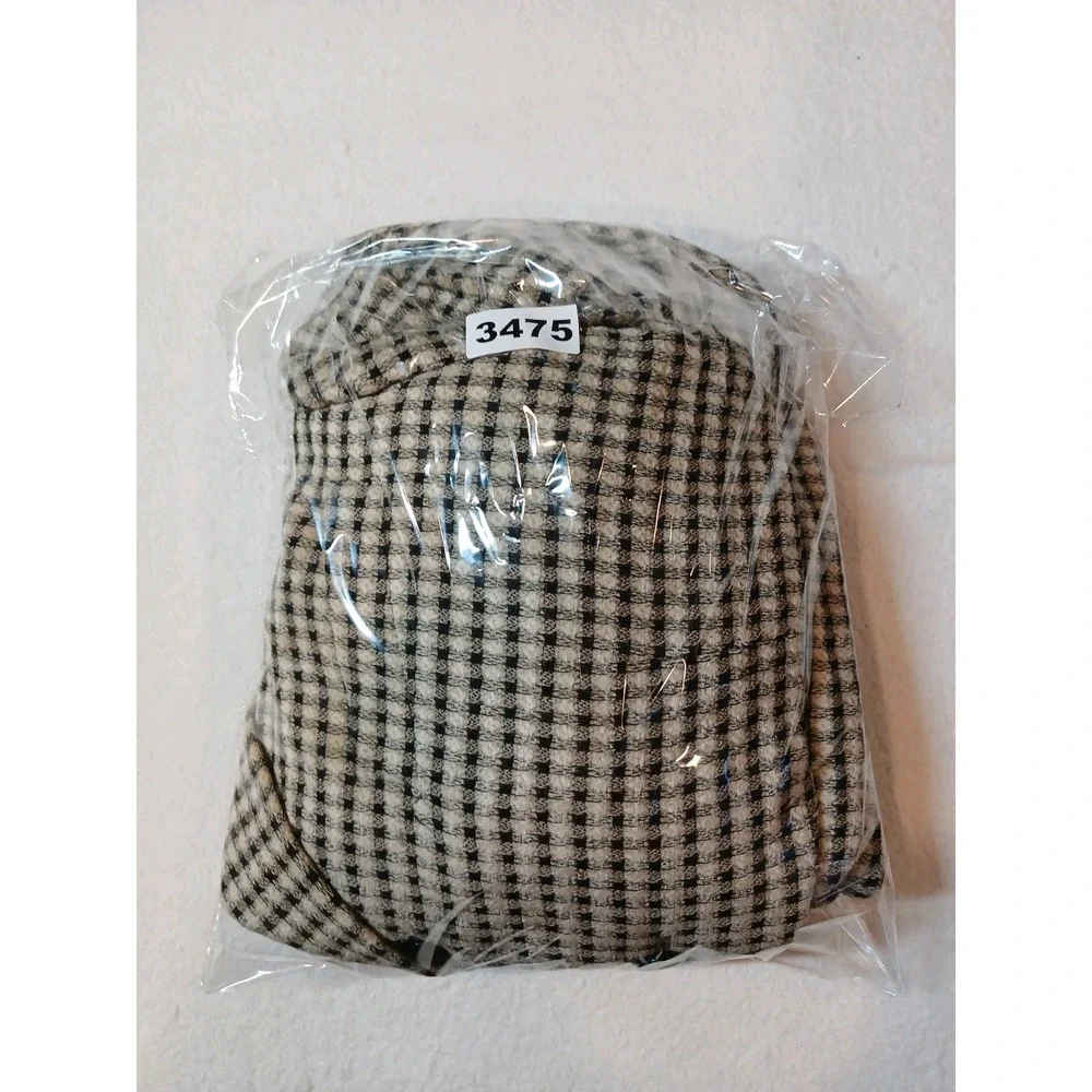 Zanetti Italy Men Super 100s Merino Wool Houndstooth Sport Coat Blazer Size 52R
